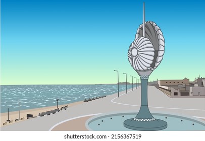 pearl shell monument in qatar