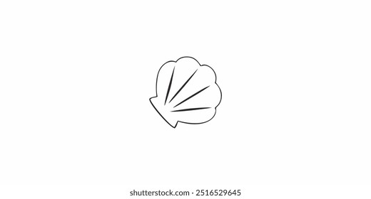 pearl shell outline design for kids printable coloring book