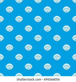 Pearl shell pattern repeat seamless in blue color for any design. Vector geometric illustration