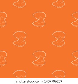 Pearl shell pattern vector orange for any web design best