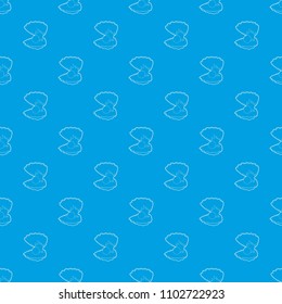 Pearl shell pattern vector seamless blue repeat for any use