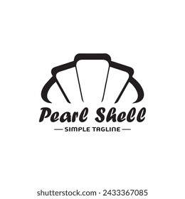 Pearl shell stylized logo design. Suitable for jewelry stores or accessories businesses