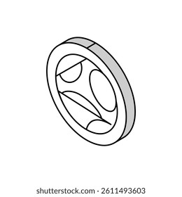 pearl stone rock isometric icon vector. pearl stone rock sign. isolated symbol illustration