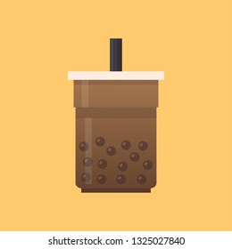 Pearl tea cartoon vector set. symbol. logo design.