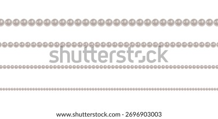 Pearl thread Threads of pearls. Beads. Jewelry. Beautiful vector background