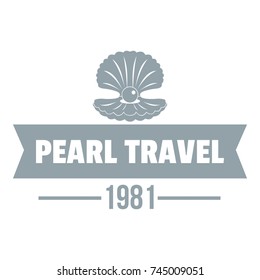 Pearl travel logo. Simple illustration of pearl travel vector logo for web