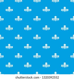 Pearl travel pattern vector seamless blue repeat for any use