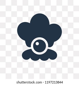 Pearl vector icon isolated on transparent background, Pearl transparency concept can be used web and mobile