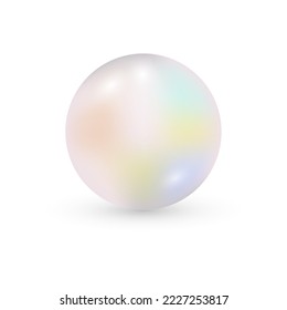 Pearl vector illustration isolated on white background