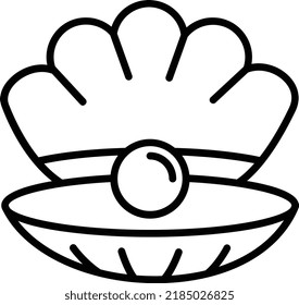 Diseño de icono de línea de vector de Pearl