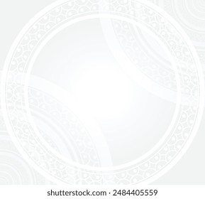 Pearl White background with intricate circular patterns and a soft gradient, perfect for  sophistication to your designs. Ideal for Eid wishes, Ramadan invitations, cards, ads, posts. Editable. EPS 10