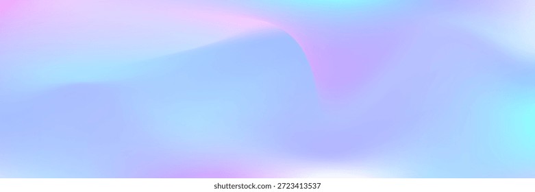 Fondo perlado. Textura Abstractas. Gradiente retro azul. Portada de Kawaii. Folleto minimalista de metal. Tarjeta Unicornio. Gradiente iridiscente. Fallo brillante. Fondo perlado rosado