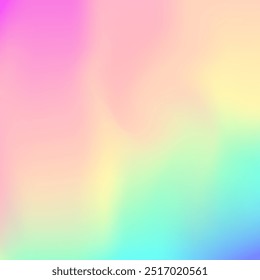 Fundo Pearlescent. Textura abstrata. Modelo Minimalista de Desfoque. Malha de Kawaii. Luz do Hipster. Vetor brilhante. Gradiente Iridescente. Textura de metal violeta. Fundo azul pérola