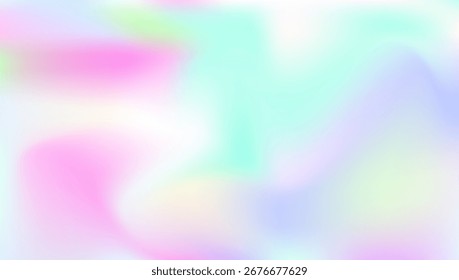 Fundo Pearlescent. Textura Pop Azul. Superfície de Néon. Textura Do Holograma. Malha Fantasia. Gradiente Iridescente. Modelo futurista de borrão. Cartão Chrome. Fundo pérola rosa