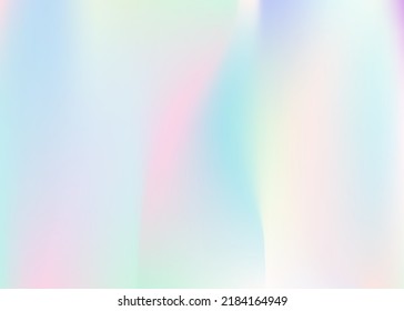 Antecedentes Peregrinos. Vector de desenfoque. Fondo Neon Geométrico. Textura irlandesa. Gradiente suave púrpura. Textura del Holograma. Luz arcoiris. Portada de moda. Fondo perlético rosado