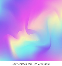 Pearlescent Background. Hologram Gradient. Violet Metal Texture. Iridescent Gradient. Trendy Foil. Neon Spectrum Illustration. Pastel Fluid. Pop Concept. Purple Pearlescent Background
