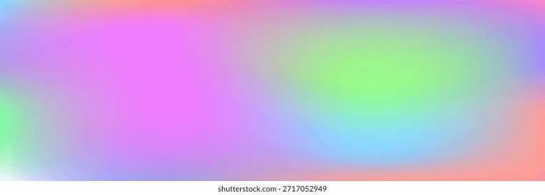 Fondo perlado. Gradiente holográfico. Textura Pop azul. Volante digital. Invitación de Espectro de desenfoque. Papel de fantasía. Gradiente de holograma. Vector de neón. Fondo perlado violeta