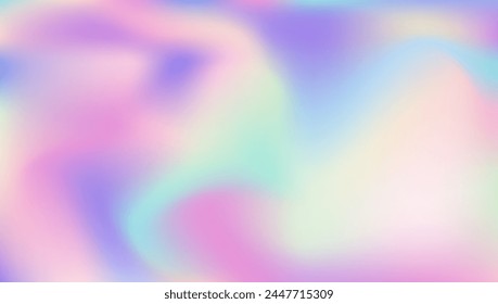 Fondo perlado. Diseño de neón. Malla líquida. Degradado iridiscente. Degradado violeta brillante. Textura holográfica. Vibrante volante. Folleto multicolor de metal. Fondo perlescente rosa