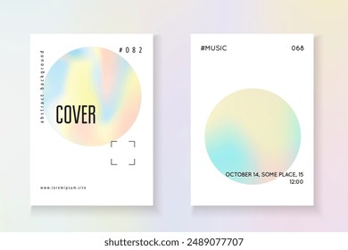 Lámina de perlas. Forma de arco iris. Diseño gráfico. Concepto Pastel. Malla de degradado. Tapa de geometría rosa. Ilustración del metal del negocio. Lámina perlescente púrpura