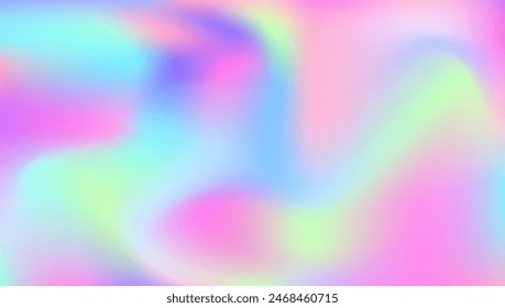 Degradado perla. Líquido brillante. Ilustración de geometría metálica. Patrón Pop. Fondo Retro Azul. Malla gráfica. Fondo Abstractas. Textura holográfica. Degradado perlescente rosado