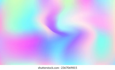 Pearlescent Gradient. Graphic Foil. Minimal Flyer. Blue Soft Texture. Retro Geometric Brochure. Hologram Texture. Holographic Background. Metal Design. Purple Pearlescent Gradient
