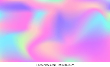Gradiente Pearlescent. Papel Gráfico. Resumo do histórico. Textura suave azul. Formas de Neon. Folheto de Geometria de Desfoque. Fundo holográfico. Folheto Pastel. Gradiente Violeta Pearlescent
