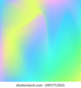 Pearlescent Gradient. Hologram Texture. Pop Flyer. Abstract Texture. Hippy Blur Background. Neon Multicolor Invitation. Shiny Glitter. Girlie Card. Blue Pearlescent Gradient
