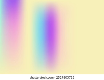 Gradiente Pearlescent. Textura Do Holograma. Cartão de Unicórnio. Fundo holográfico. Vetor de néon. Malha Metálica. Fundo Pop Azul. Folheto Futurista Retrô. Gradiente Violeta Pearlescent
