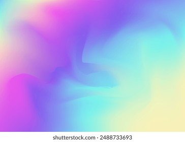 Pearlescent Gradient. Holographic Background. Blue Metal Background. Kawaii Foil. Hologram Texture. Fantasy Paper. Shiny Glitch. Neon Minimalist Illustration. Violet Pearlescent Gradient