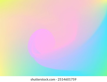Pearlescent Gradient. Holographic Texture. Unicorn Cover. Soft Card. Pop Holography Invitation. Metal Shapes. Yellow Shiny Background. Hologram Texture. Pink Pearlescent Gradient