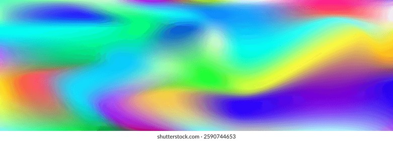 Pearlescent Gradient. Iridescent Texture. Blue Shiny Background. Vibrant Flyer. Neon Spectrum Illustration. Chrome Cover. Hologram Texture. Blur Surface. Pink Pearlescent Gradient