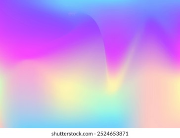 Pearlescent Gradient. Iridescent Texture. Digital Mesh. Neon Geometry Invitation. Abstract Texture. Pastel Light. Blur Glitch. Purple Retro Background. Violet Pearlescent Gradient