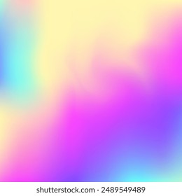 Pearlescent Gradient. Pink Retro Texture. Kawaii Cover. Holographic Background. Metalic Foil. Shiny Image. Metal Minimalist Template. Hologram Texture. Blue Pearlescent Gradient