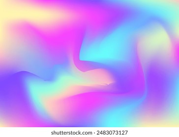 Pearlescent Gradient. Pop Surface. Iridescent Texture. Pastel Flyer. Abstract Background. Metal Multicolor Illustration. Minimal Card. Blue Shiny Background. Violet Pearlescent Gradient