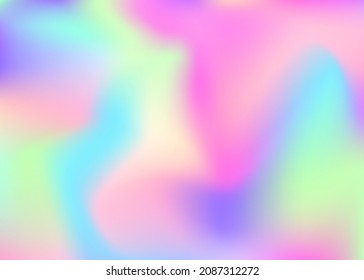 Pearlescent Gradient. Purple Neon Texture. Hologram Texture. Abstract Background. Soft Image. Pop Futuristic Backdrop. Kawaii Card. Vibrant Light. Pink Pearlescent Gradient