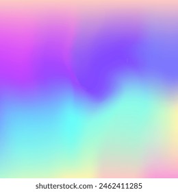 Degradado perla. Textura retro púrpura. Fondo holográfico. Papel arco iris. Tarjeta Kawaii. Fondo iridiscente. Plantilla de gasolina borrosa. Brillo de neón. Degradado perlescente azul