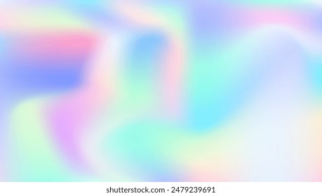 Pearlescent Gradient. Unicorn Cover. Metal Futuristic Illustration. Blur Design. Purple Neon Texture. Holographic Background. Iridescent Background. Girlie Foil. Blue Pearlescent Gradient
