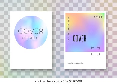 Pearlescent Mesh. Color Fluid. Fashion Screen. Colorful White Brochure. Violet Minimalist Cover. Spectrum Foil. Pastel Vector. Purple Pearlescent Mesh