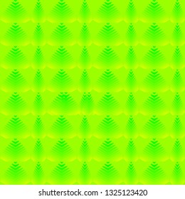 Pearlescent pattern of lime hearts and stripes on a green background. Abstract striped pattern of leaves and hearts.