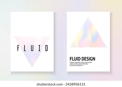 Pearlescent Presentation. Business Prism Template. Hologram Texture. Pink Gradient Label. Memphis Screen. Pastel Concept. Spectrum Fluid. Violet Pearlescent Presentation