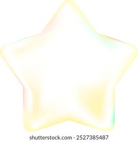 Perlmuttsternform. Vektorgrafik von Gradientenmesh mit Seifenblasen, Wasser, Perlglanz und Metallic-Texturen.