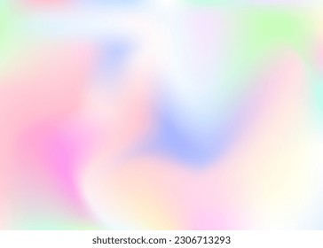 Pearlescent Texture. Abstract Background. Holographic Gradient. Blue Soft Gradient. Chrome Cover. Unicorn Light. Neon Futuristic Illustration. Metal Shapes. Purple Pearlescent Texture