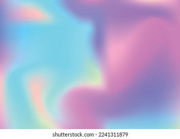 Perleszierende Textur. blauer Hintergrund. Abstrakter Farbverlauf. Grafikfolie. Retro Glitch. Unberührter Geist. Weiche Vorlage für Holografie. Trendflug. rosafarbene Perleszierung