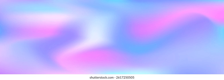 Pearlescent Texture. Hologram Background. Violet Shiny Gradient. Bright Mesh. Neon Geometric Invitation. Metalic Foil. Abstract Background. Retro Banner. Purple Pearlescent Texture