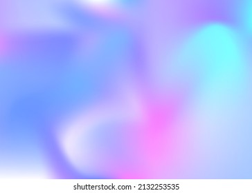 Pearlescent Texture. Hologram Gradient. Blue Metal Background. Holographic Gradient. Shiny Vector. Soft Minimalist Backdrop. Modern Cover. Plastic Flyer. Purple Pearlescent Texture