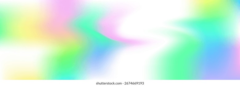 Textura perlescente. Fondo irisado. Gradiente suave hippy. Cubierta borrosa. Volante Unicornio. Invitación minimalista de neón. Fondo holográfico. Cartel de Pop. Textura perlescente azul