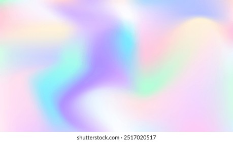 Pearlescent Texture. Liquid Foil. Holographic Background. Abstract Background. Fantasy Cover. Pink Soft Gradient. Shiny Spectrum Backdrop. Metal Effect. Violet Pearlescent Texture