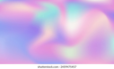 Pearlescent Texture. Modern Light. Purple Neon Background. Unicorn Cover. Abstract Gradient. Shiny Vector. Holographic Gradient. Soft Holography Invitation. Pink Pearlescent Texture