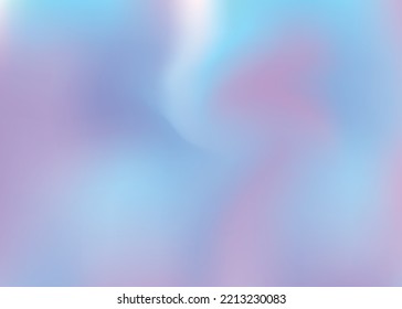 Pearlescent Texture. Soft Design. Violet Blur Background. Kawaii Flyer. Pop Minimalist Invitation. Fantasy Light. Holographic Gradient. Hologram Background. Blue Pearlescent Texture