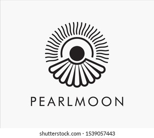 Pearlmoon logo design with Illustrator EPS10